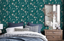 Обои 54396-7 фото в интерьере спальни превью