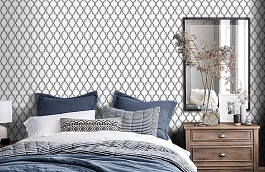 Обои 54399-1 фото в интерьере спальни превью