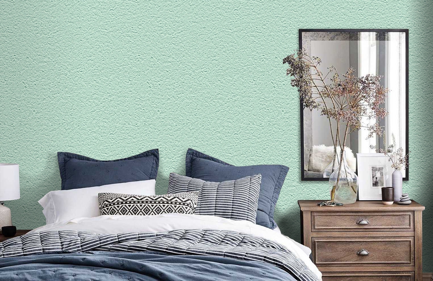 Обои 65438-12 фото в интерьере спальни