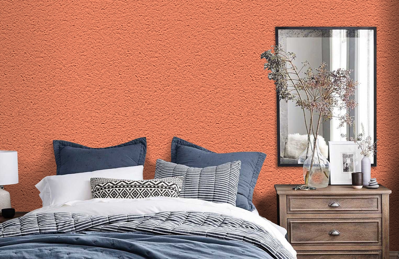 Обои 65438-14 фото в интерьере спальни