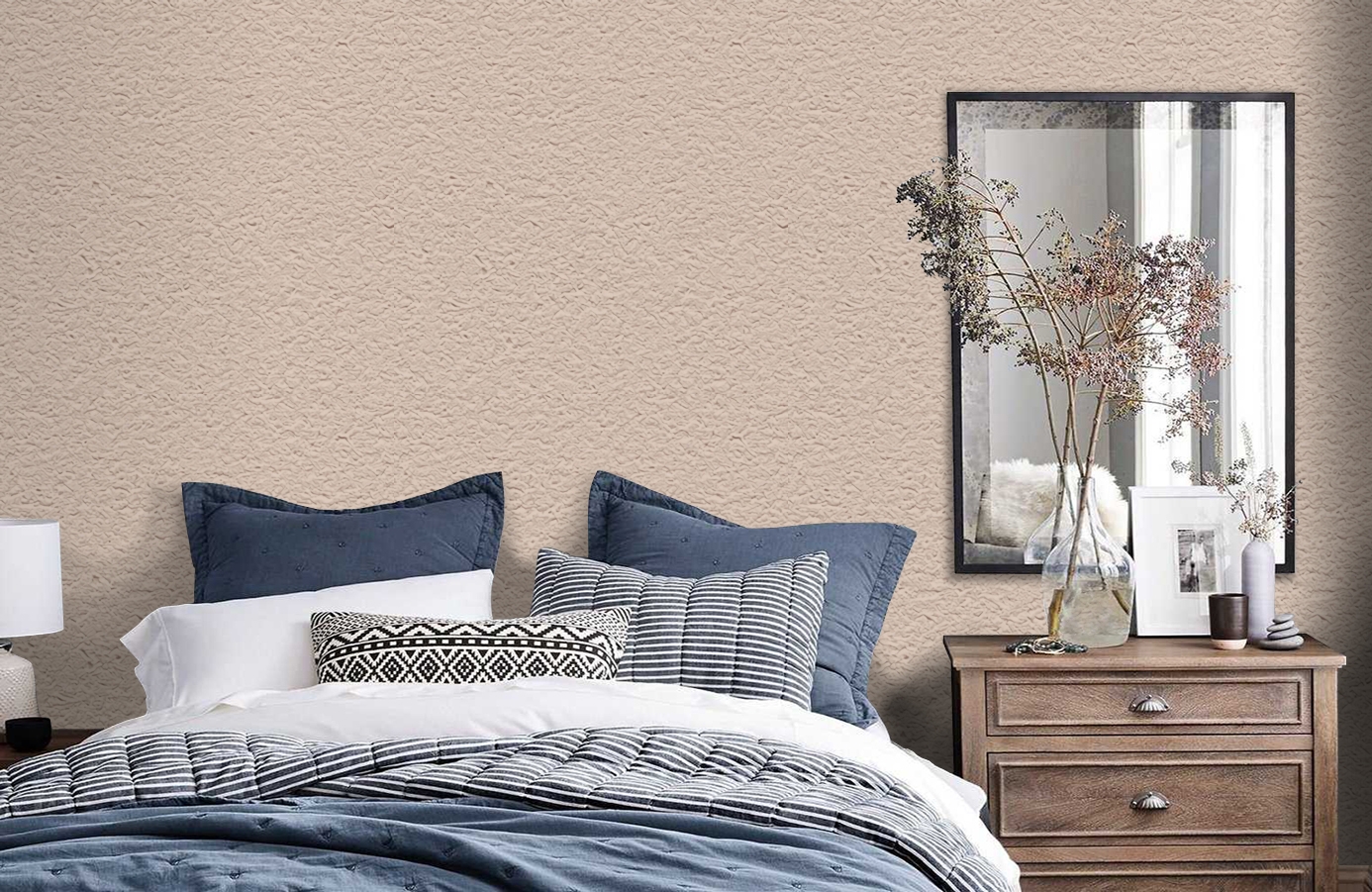 Обои 65438-21 фото в интерьере спальни