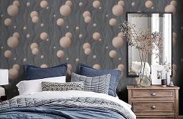 Обои HC72061-48 фото в интерьере спальни превью