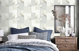 Обои HC72080-14 фото в интерьере спальни превью