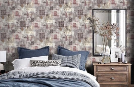 Обои VV71920-44 фото в интерьере спальни превью