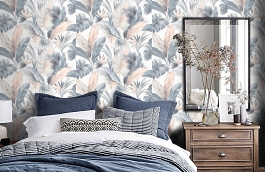 Обои VV72093-14 фото в интерьере спальни превью