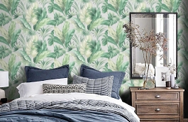 Обои VV72093-47 фото в интерьере спальни превью