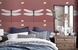 Обои 54426-5 фото в интерьере спальни превью