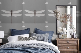 Обои 54426-7 фото в интерьере спальни превью