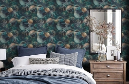 Обои 10841-03 фото в интерьере спальни превью