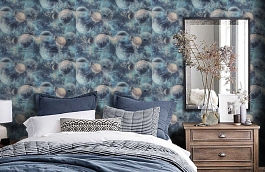 Обои 10841-04 фото в интерьере спальни превью