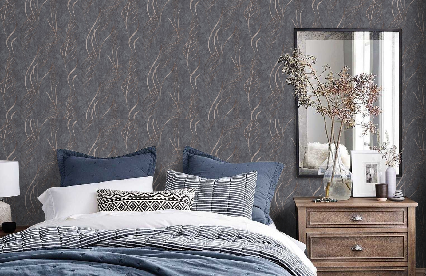 Обои 286099 фото в интерьере спальни