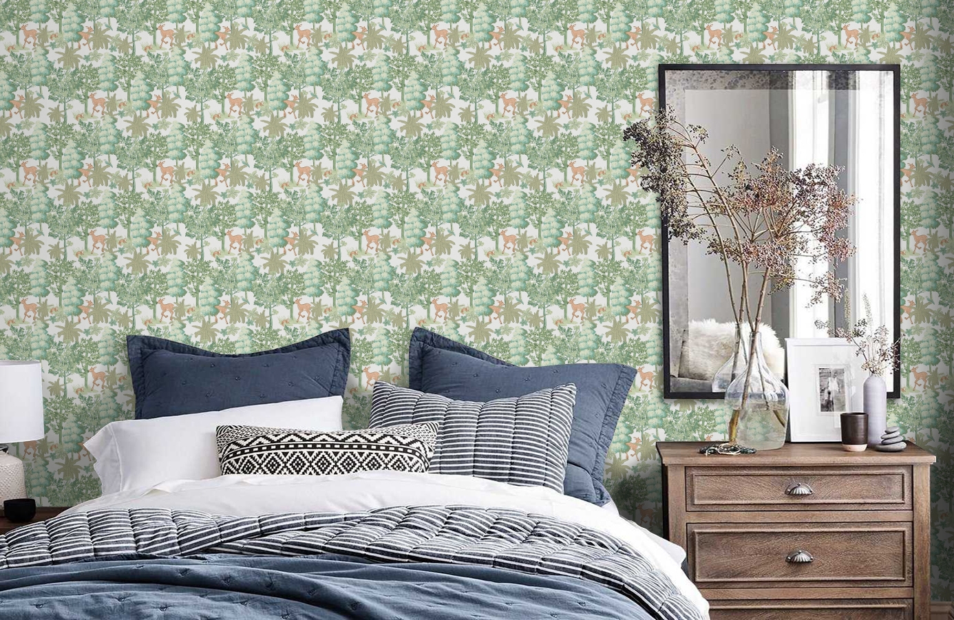 Обои 84215-3 фото в интерьере спальни Обои 84215-3 фото в интерьере спальни