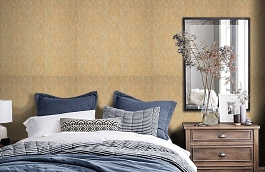 Обои R23744 фото в интерьере спальни превью