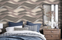 Обои 4314-3 фото в интерьере спальни превью