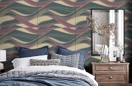 Обои 4314-6 фото в интерьере спальни превью