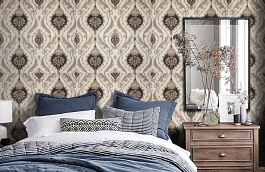 Обои R28012 фото в интерьере спальни превью