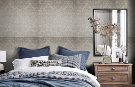 Обои R28024 фото в интерьере спальни превью