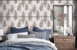 Обои 4308-1 фото в интерьере спальни превью