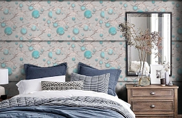 Обои 4330-3 фото в интерьере спальни превью