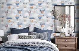 Обои HC72270-16 фото в интерьере спальни превью