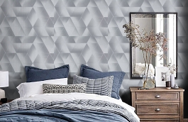 Обои HC72259-44 фото в интерьере спальни превью