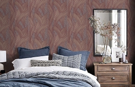 Обои R23812 фото в интерьере спальни превью