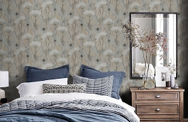 Обои R23829 фото в интерьере спальни превью