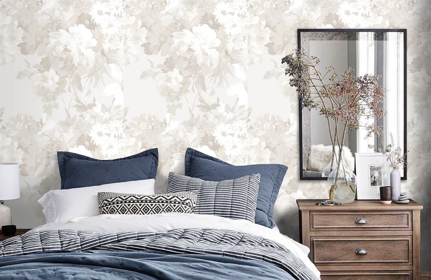 Обои 287111 фото в интерьере спальни