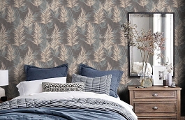 Обои 4308-9 фото в интерьере спальни превью