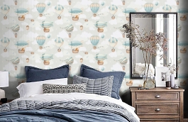 Обои HC72270-14 фото в интерьере спальни превью