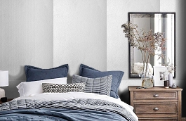 Обои 9010-100 фото в интерьере спальни превью