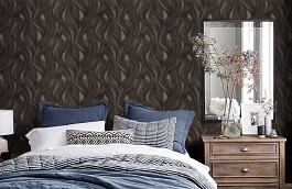 Обои R23923 фото в интерьере спальни превью