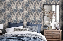 Обои TJ3212 фото в интерьере спальни превью