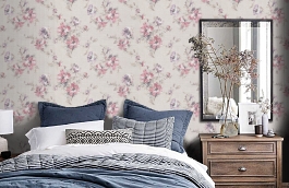 Обои R25516 фото в интерьере спальни превью