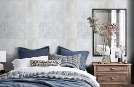 Обои HK47114 фото в интерьере спальни превью