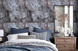 Обои HK61724 фото в интерьере спальни превью