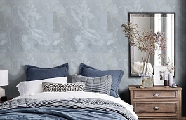 Обои HK61731 фото в интерьере спальни превью