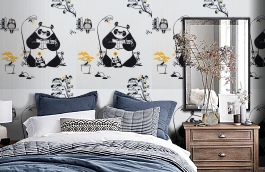 Обои 11234-01 фото в интерьере спальни превью