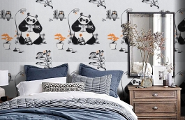 Обои 11234-02 фото в интерьере спальни превью