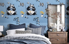 Обои 11234-03 фото в интерьере спальни превью