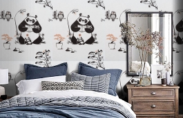 Обои 11234-04 фото в интерьере спальни превью