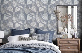 Обои 11247-01 фото в интерьере спальни превью