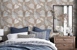 Обои 11247-02 фото в интерьере спальни превью