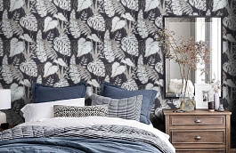 Обои 11247-05 фото в интерьере спальни превью