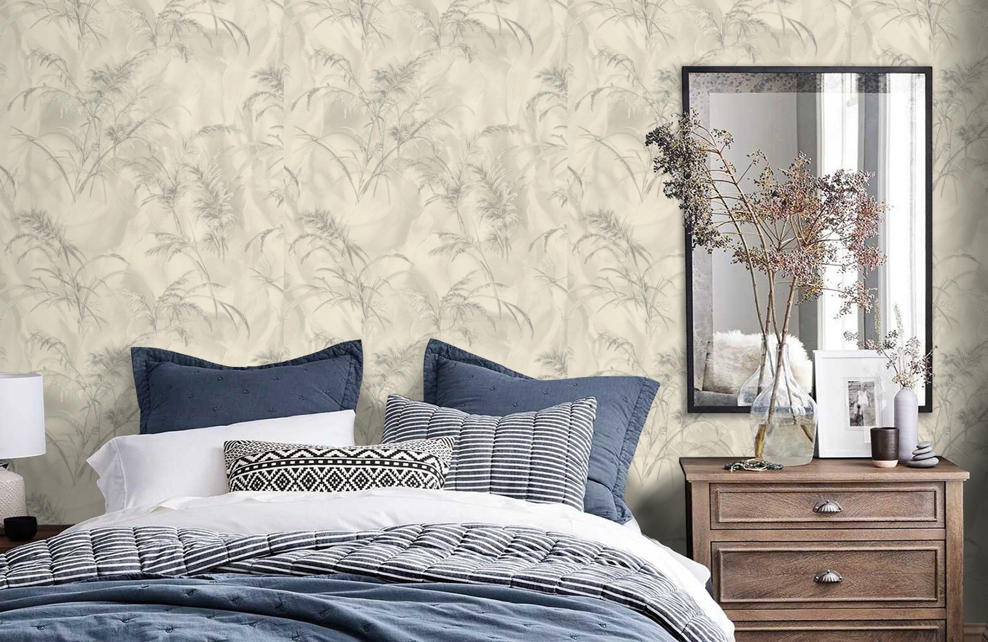 Обои 7286-10 фото в интерьере спальни Обои 7286-10 фото в интерьере спальни