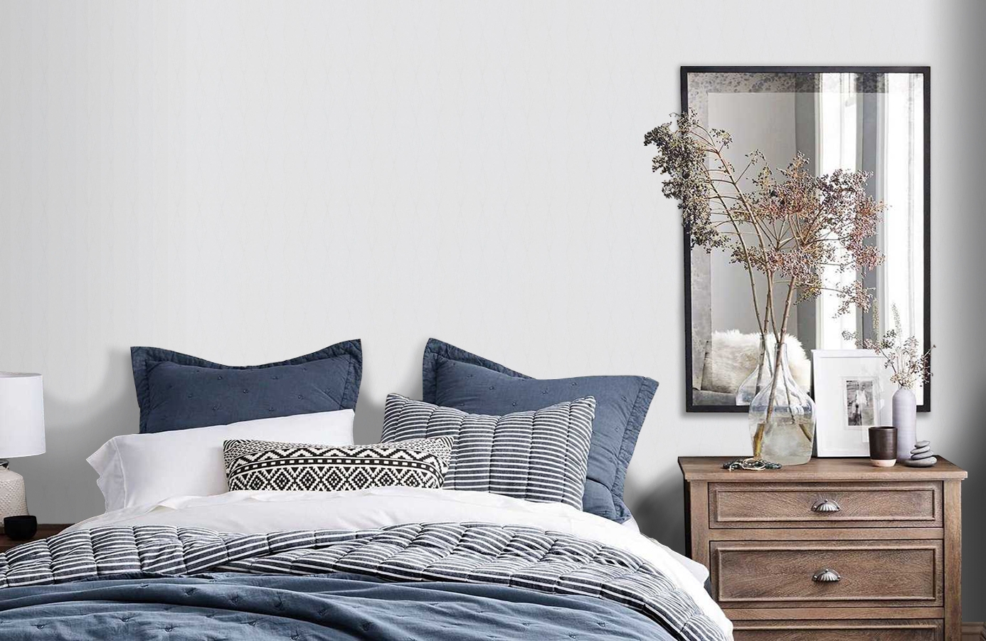 Обои 78654-2 фото в интерьере спальни