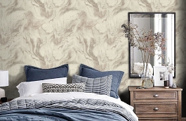 Обои 9257-01 фото в интерьере спальни превью