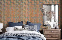 Обои RWT1802-6 фото в интерьере спальни превью