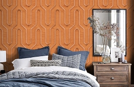 Обои RWT1804-5 фото в интерьере спальни превью