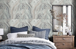 Обои R170115 фото в интерьере спальни превью